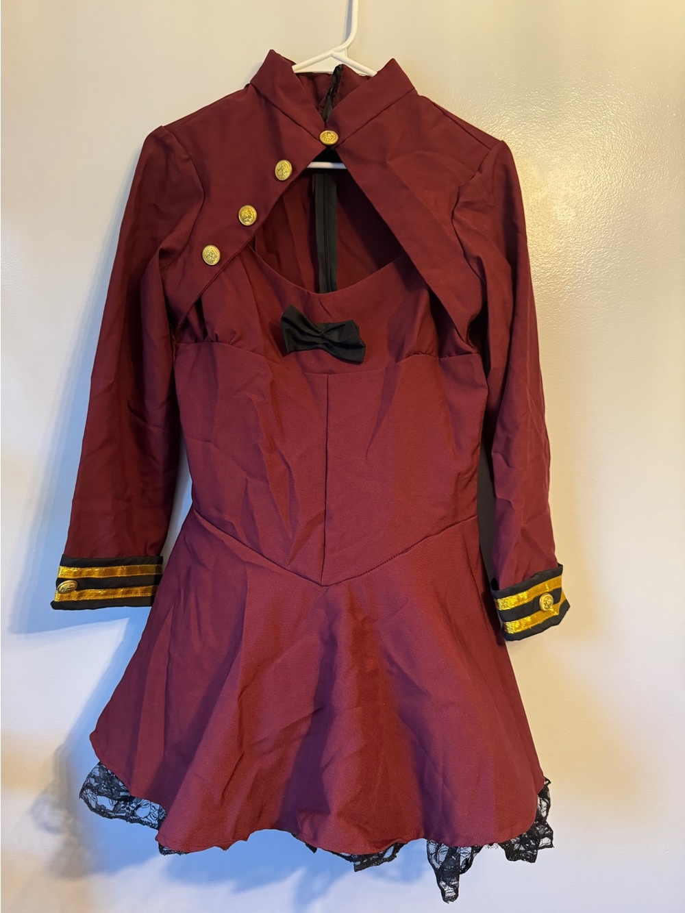 Authentic Halloween costume - Women's Burgundy Bell Hop costume